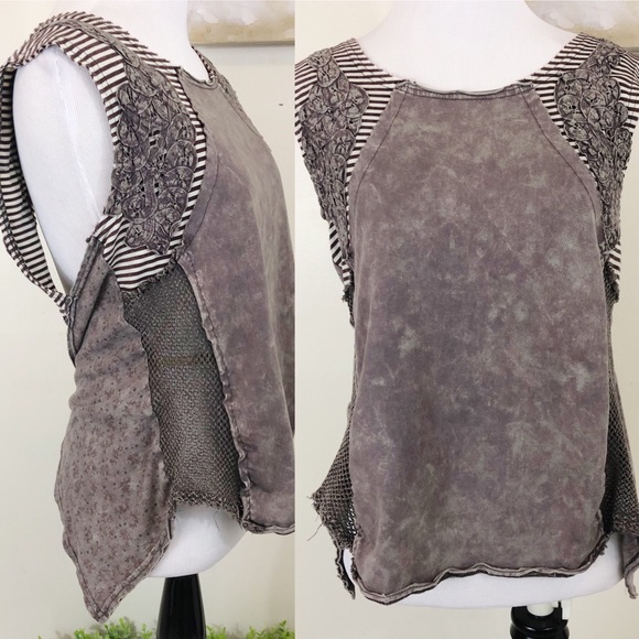 gimmicks by BKE Tops - Gimmicks by BKW Tie Back Crochet Stripe Top